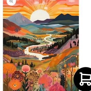 Colourmost Yellowstone Paint by Number Print